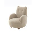 Poltrona per bambini beige con rivestimento in bouclé Rocky – Vipack