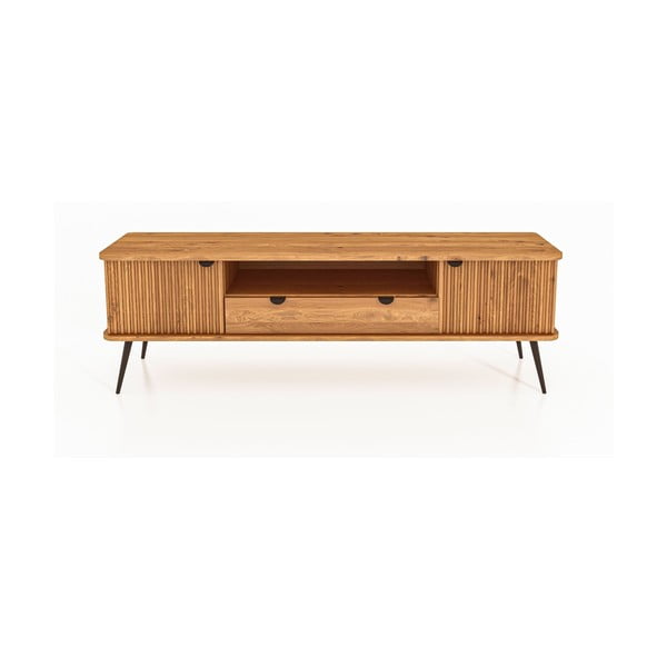 Tavolo TV in legno di quercia di colore naturale 180x57 cm Kula - The Beds