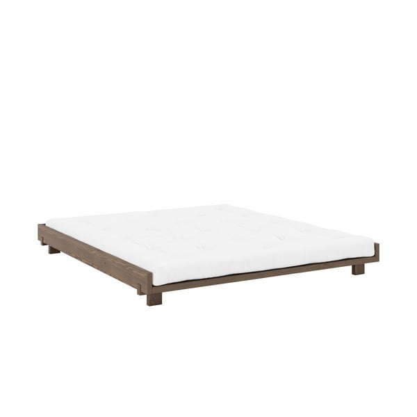 Letto matrimoniale marrone in pino massiccio con rete inclusa 180x200 cm Social – Karup Design-image-3