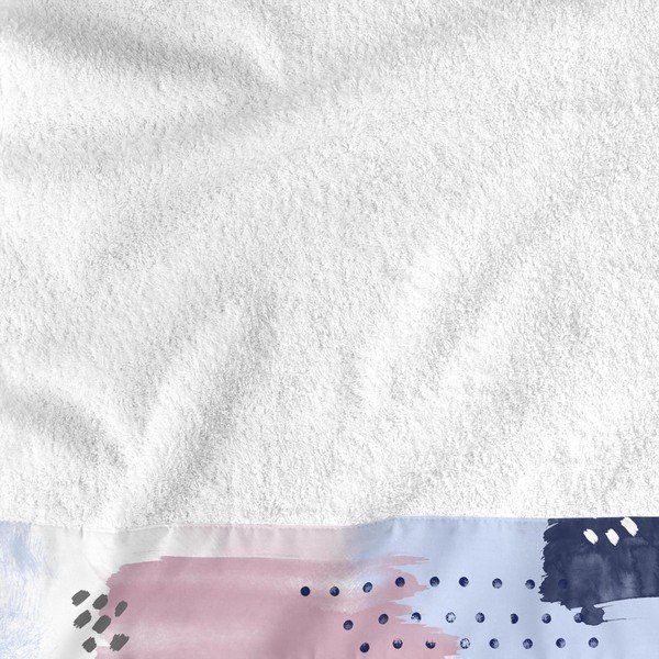Set di 2 asciugamani in cotone Tempera - Blanc-image-1