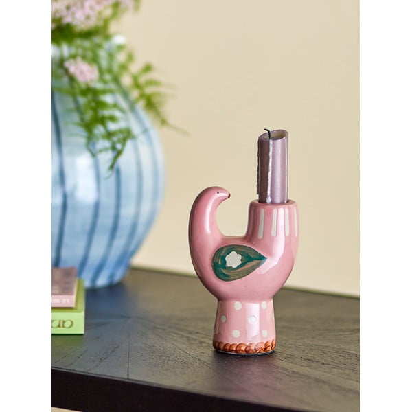 Portacandele in gres Trudy - Bloomingville-image-1