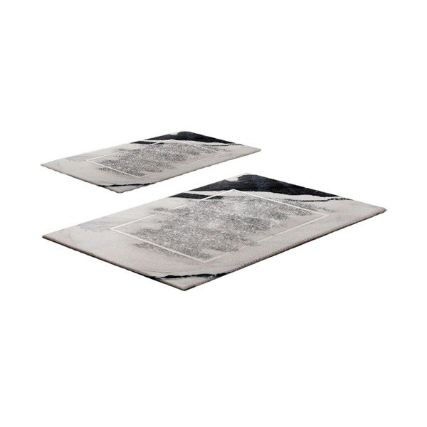 Set di tappetini per il bagno greige 2 pz 60x100 cm CT – Foutastic