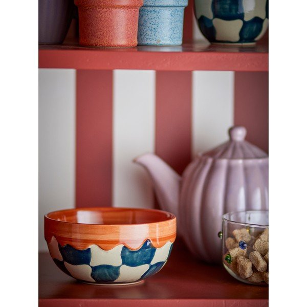 Ciotoline in set in gres 4 pz 590 ml Check – Bloomingville-image-1