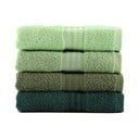 Set di 4 asciugamani in cotone verde, 50 x 90 cm - Foutastic