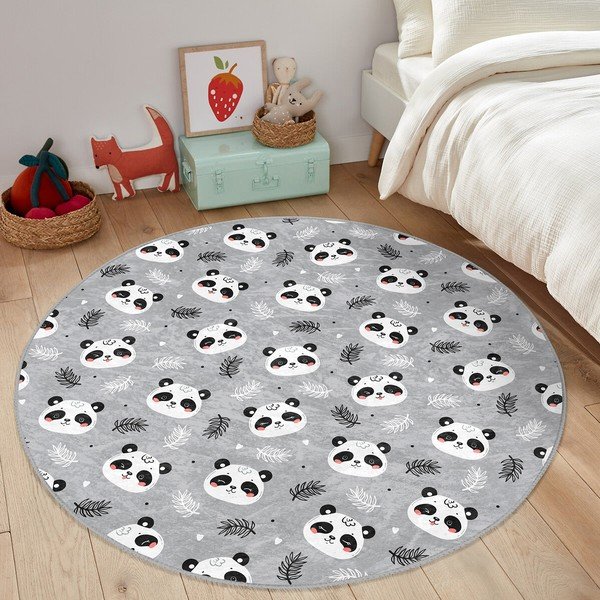 Tappeto grigio per bambini ø 120 cm Comfort - Mila Home-image-4