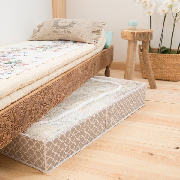 Contenitore beige sotto il letto, lunghezza 107 cm Madison - Compactor-image-1