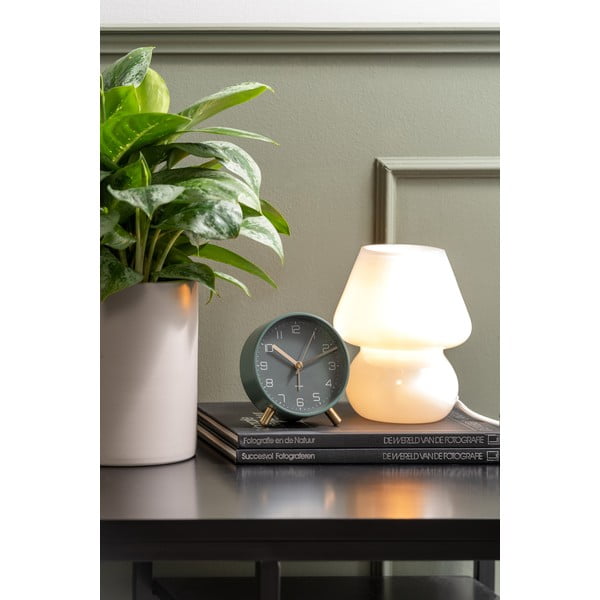 Lampada da tavolo in vetro bianco Vetro, altezza 18 cm - Leitmotiv-image-1