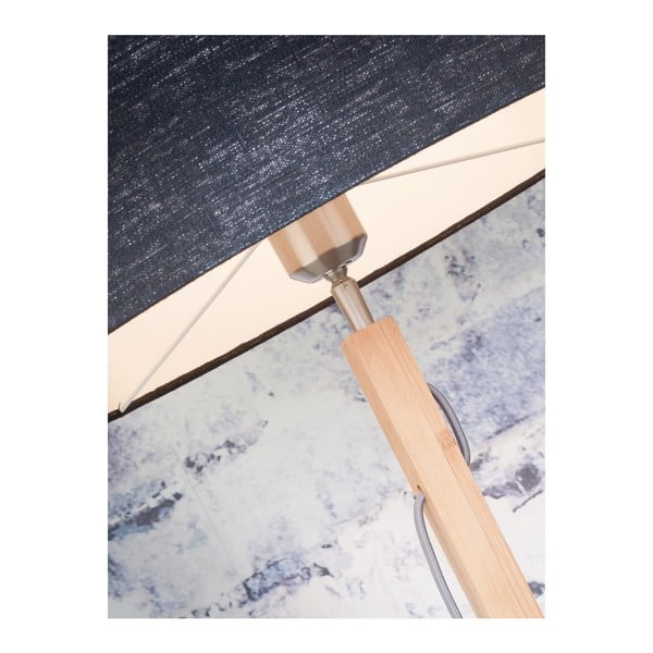 Lampada da terra con paralume bianco e struttura in bambù Fuji - Good&Mojo-image-1