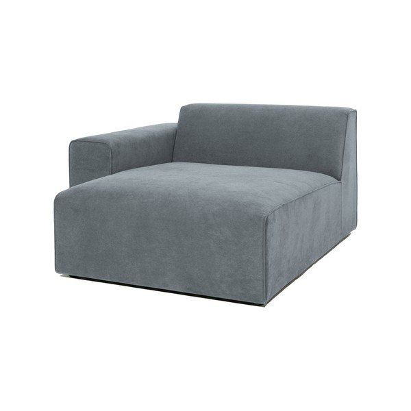 Divano componibile grigio (con penisola a sinistra) con rivestimento in velluto a coste Sting – Scandic-image-1