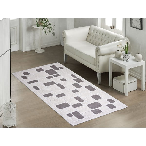 Tappeto in cotone beige, 60 x 90 cm Mozaik - Vitaus-image-1