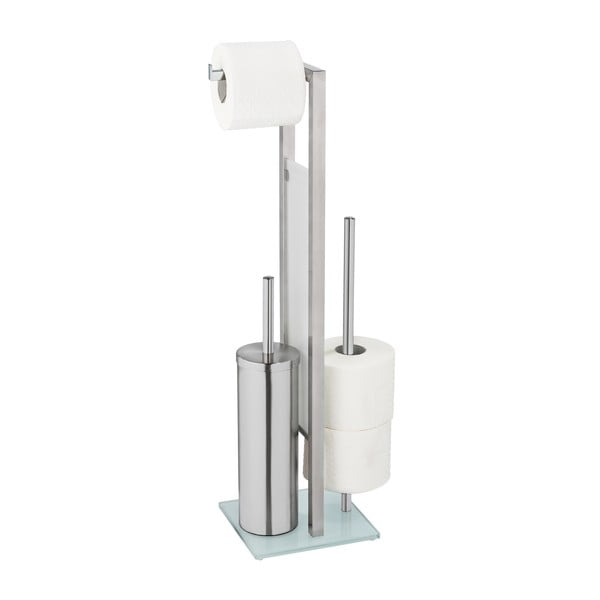 Porta carta igienica con scopino Rivalta - Wenko-image-2