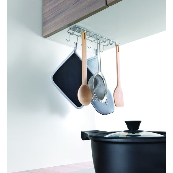 Supporto da cucina appeso in acciaio inox a scorrimento - Metaltex-image-1