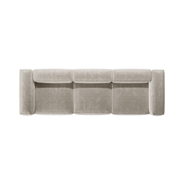 Divano beige con rivestimento in velluto a coste 364 cm Bergamo – Cosmopolitan Design-image-3