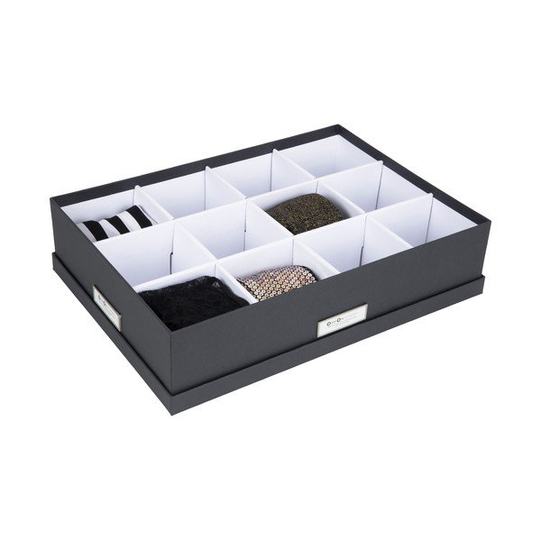 Scatola grigio scuro con scomparti Jakob - Bigso Box of Sweden