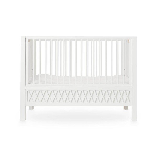 Lettino bianco con altezza regolabile/co-sleeping 60x120 cm Harlequin – Cam Cam Copenhagen