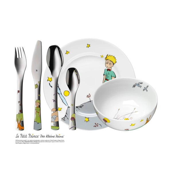 Set di 6 pezzi di posate e stoviglie in acciaio inossidabile per bambini Piccolo Principe The Little Prince - WMF