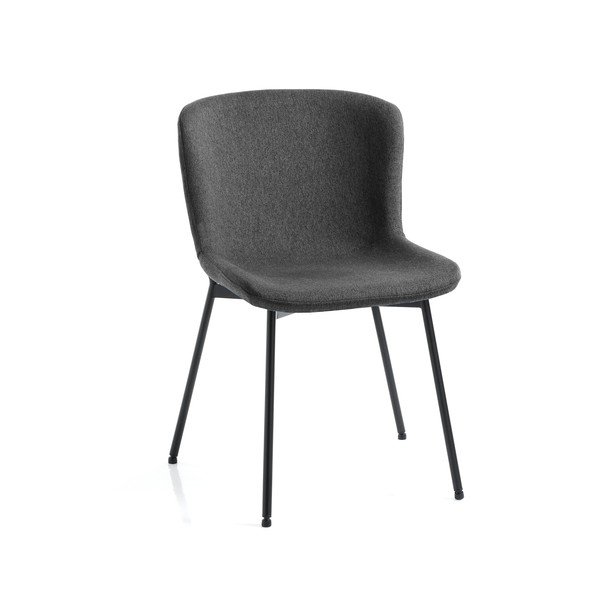 Sedie da pranzo in set grigio scuro 2 pz Snug – Tomasucci