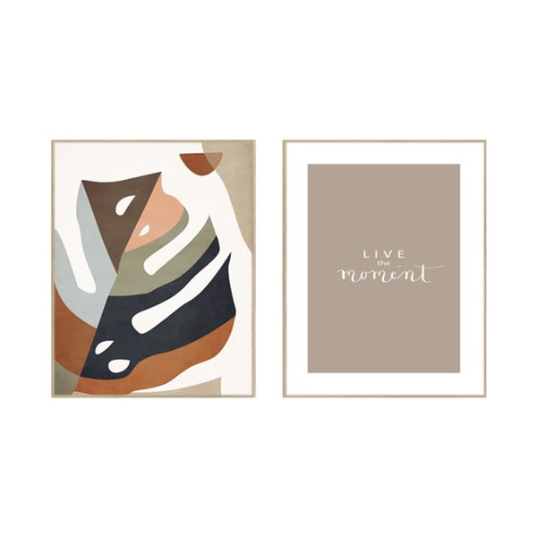 Set di dipinti 2 pz 30x40 cm Live the Moment – knor