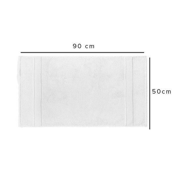 Asciugamano in cotone bianco 90x50 cm Chicago - Foutastic-image-2
