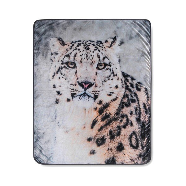 Plaid , 130 x 160 cm Snow Leopard - Good Morning-image-2