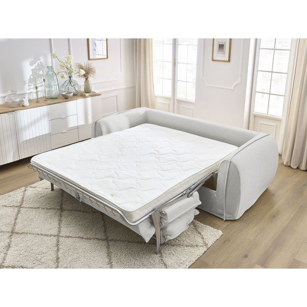 Divano grigio chiaro per il riposo quotidiano/allungabile 216 cm Archimede – Bobochic Paris-image-1