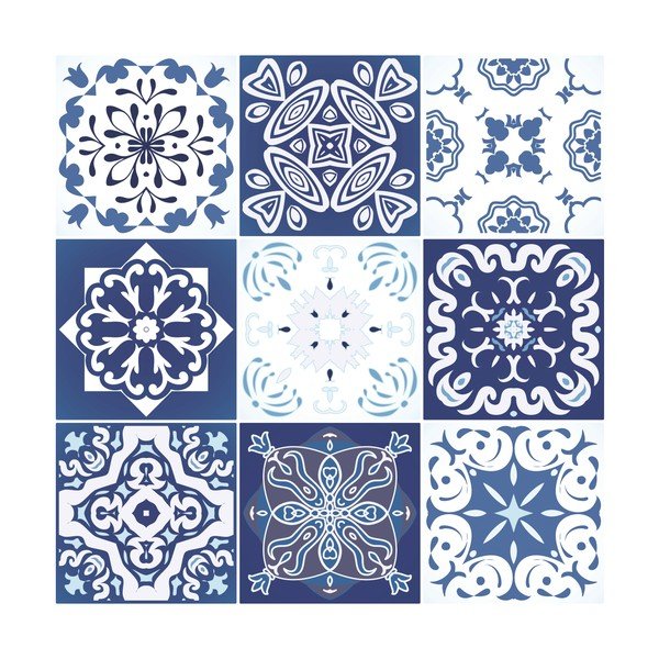 Sada 9 samolepek Ambiance Sirtaki, 30 x 30 cm