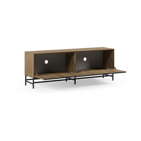 Mobile TV nero/di colore naturale con effetto rovere 150x61x35 cm Aiden – Marckeric-image-3