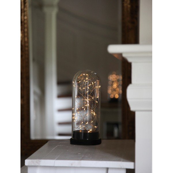 Decorazione a luce LED nera Cupola in vetro, altezza 25 cm - Star Trading-image-4