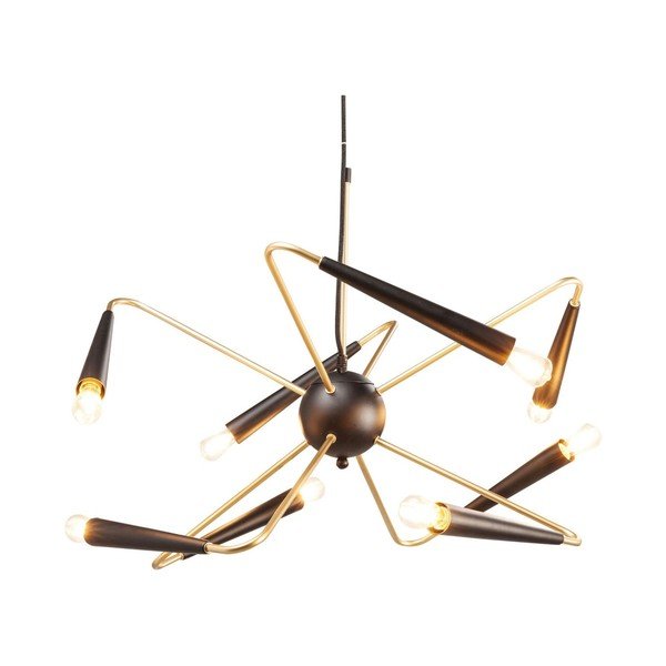 Lampada da soffitto nera con dettagli dorati Harlekin - Kare Design-image-2