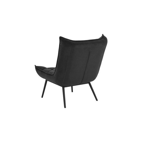 Poltrona nera con rivestimento in velluto Legend – Ellos Home-image-4