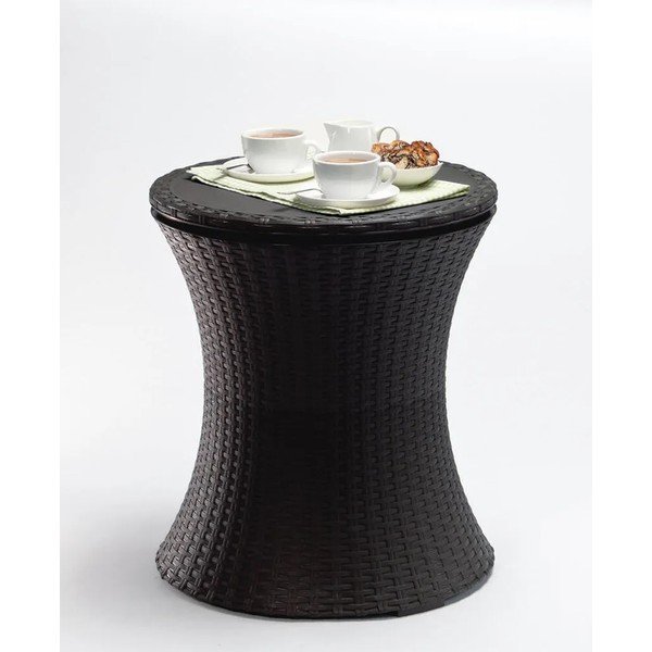 Tavolo da giardino rotondo con vaschetta per il ghiaccio 49,5x49,5 cm Cool - Keter-image-4