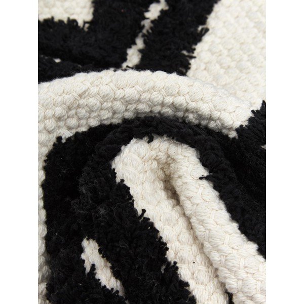 Federa decorativa in cotone beige e nero, 45 x 45 cm Akesha - Westwing Collection-image-3