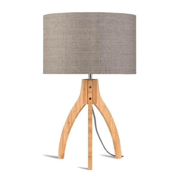 Lampada da tavolo Annapurna con paralume beige e struttura in bambù - Good&Mojo