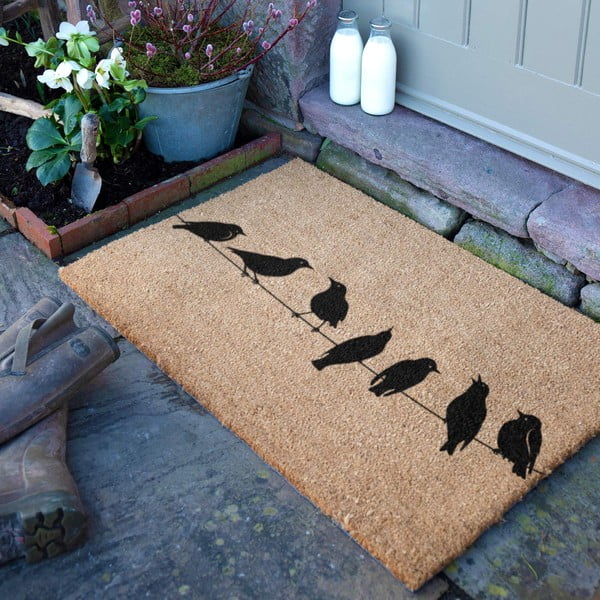 Zerbino in fibre di cocco 40x60 cm Birds On a Wire – Artsy Doormats-image-2