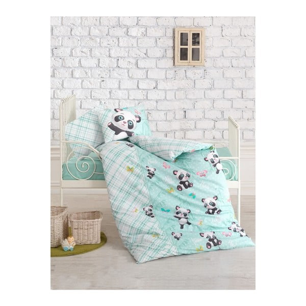 Biancheria da letto per bambini con lenzuolo Panda, 100 x 150 cm - Mijolnir