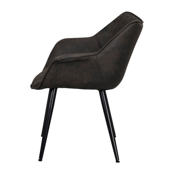 Sedia nera con base in metallo nero Echo - Rowico-image-2