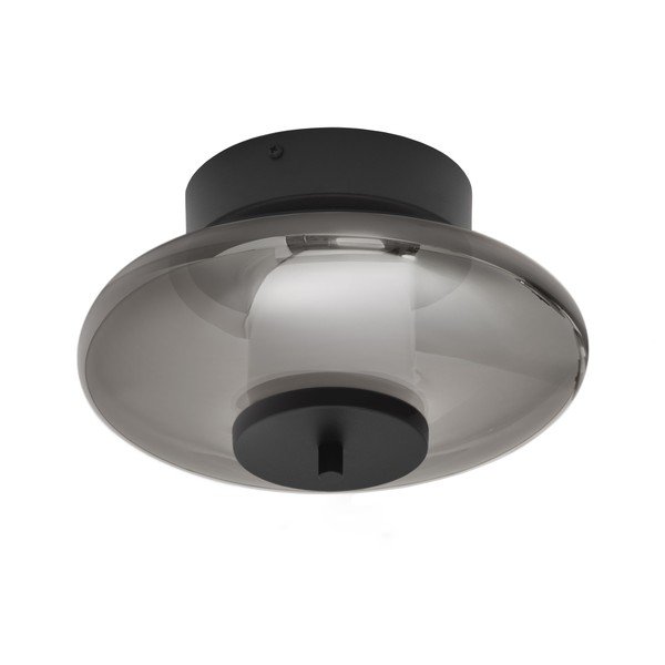 Plafoniera LED nera opaca in vetro con intensità regolabile Ballet – Nova Luce