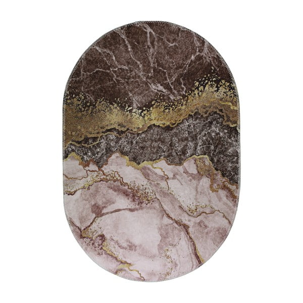 Tappeto lavabile in marrone-oro 60x100 cm - Vitaus