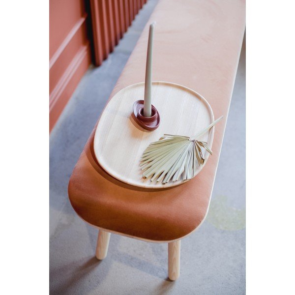 Panchina in velluto arancione , 140 cm Naïve - EMKO-image-1