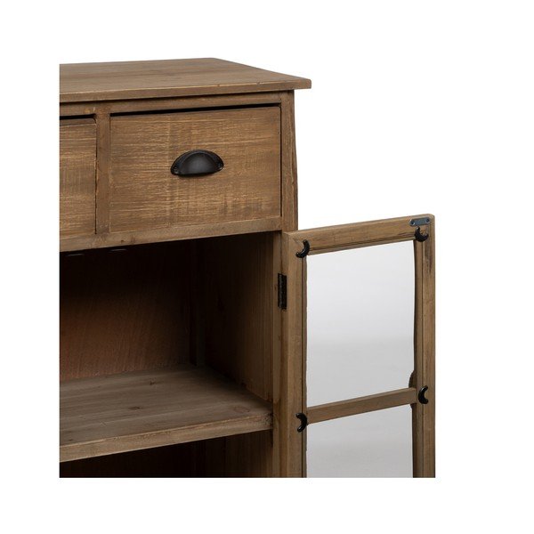 Vetrina in legno di abete naturale 64x92,5 cm - Ixia-image-4