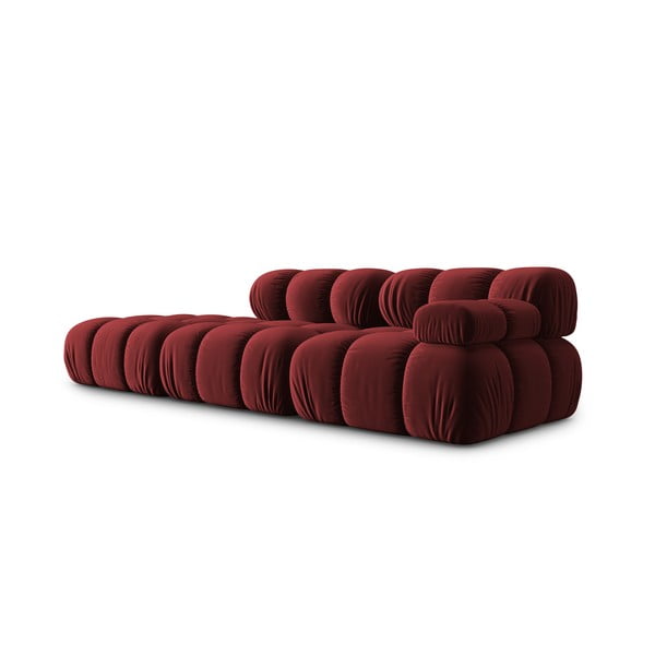 Divano in velluto rosso 282 cm Bellis - Micadoni Home-image-3