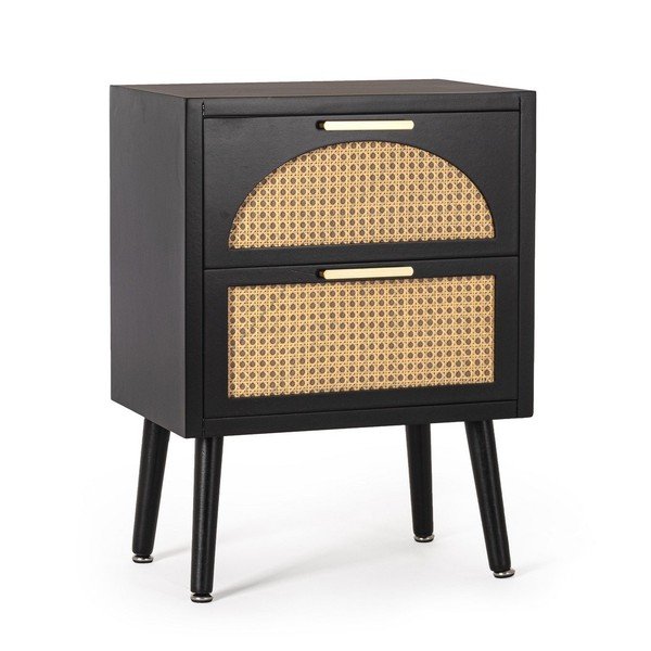 Armadietto nero/di colore naturale 45x60x30 cm Josine – Yes Everyday