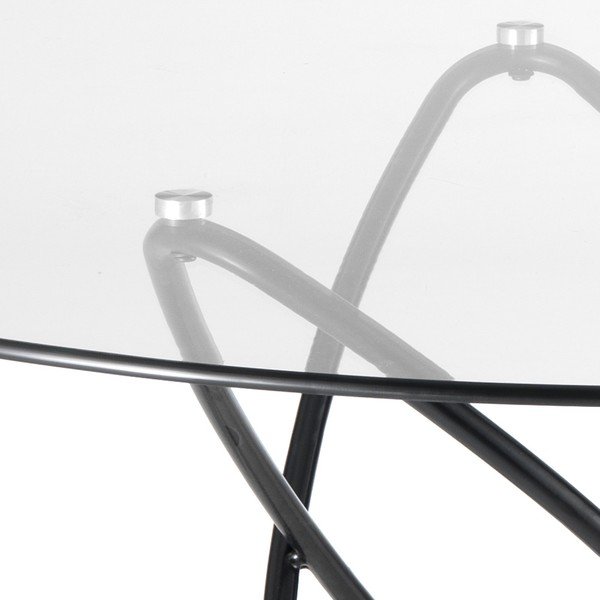 Tavolo da pranzo con piano in vetro temperato , ⌀ 120 cm Hula Hoop - Tomasucci-image-2