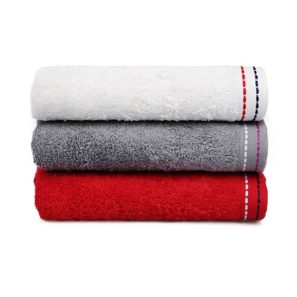 Set di 3 asciugamani in cotone per il bagno, 90 x 50 cm - Unknown-image-4