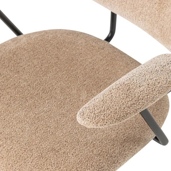 Sedie da pranzo in set beige imbottito con braccioli 2 pz Brint – WOOOD-image-2