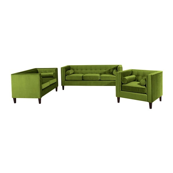 Divano verde oliva Jeronimo, 154 cm - Max Winzer-image-1