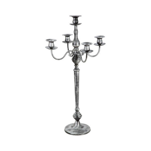 Portacandele in ferro per 5 candele Industria, altezza 66 cm - Mauro Ferretti-image-2