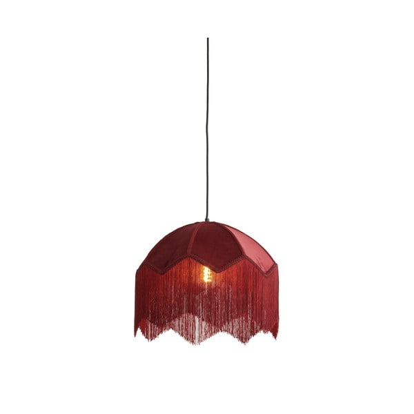Lampadario bordeaux con paralume in tessuto ø 40 cm Malacia - Light & Living