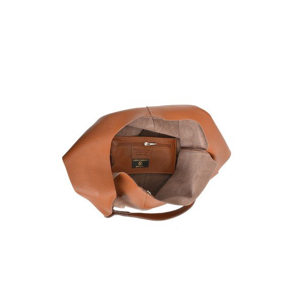 Borsa in pelle marrone cognac - Sofia Cardoni-image-3