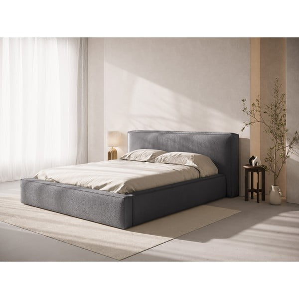 Testiera grigio scuro in imbottito 249x100 cm Olivia – Micadoni -image-1